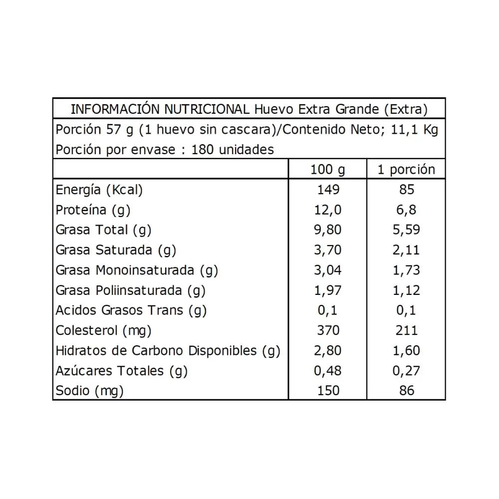 Huevos Extra - Blancos (30 Unidades)